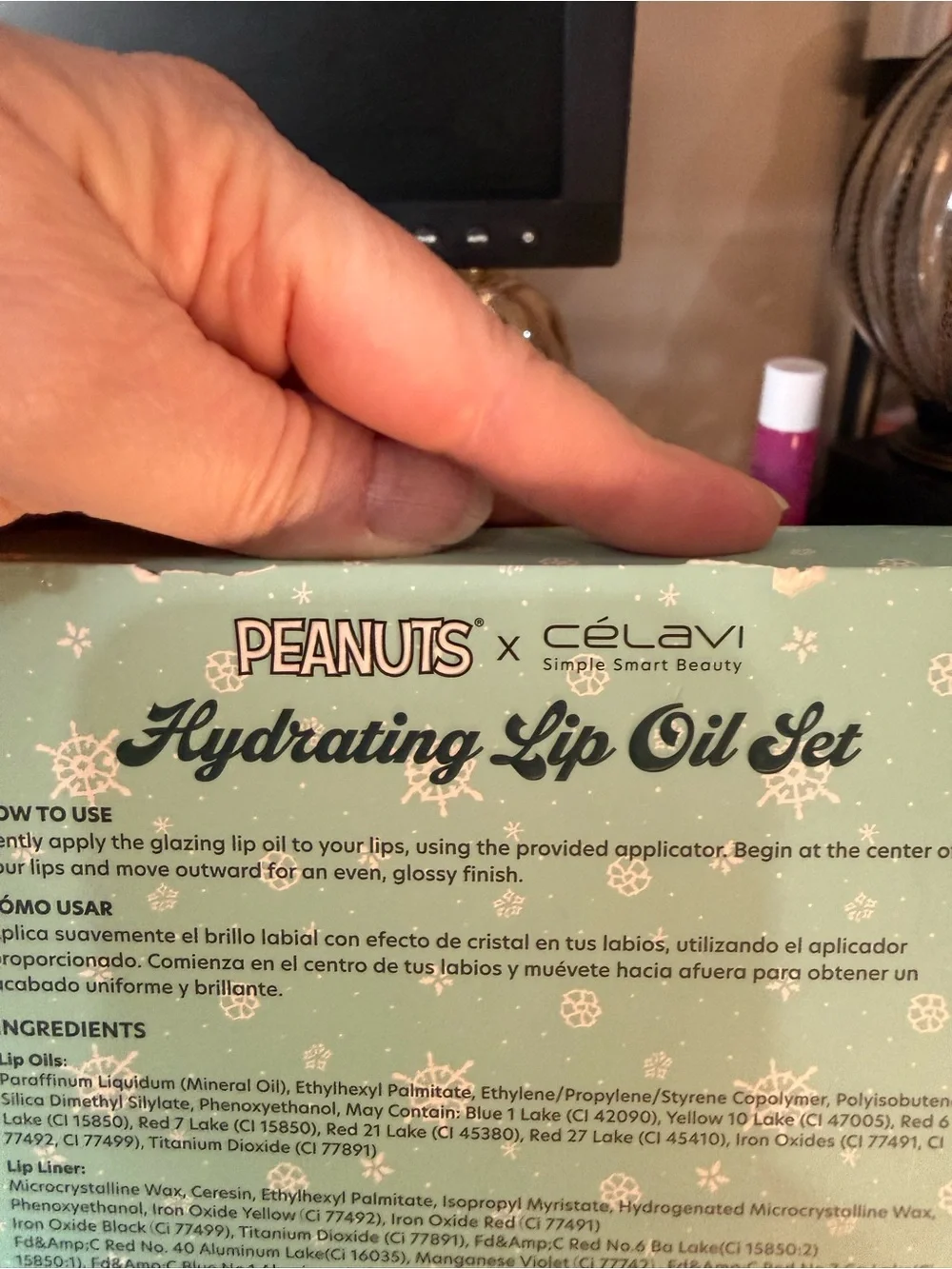 Peanuts x Célavi Hydrating Lip Oil Set - Bright Pink